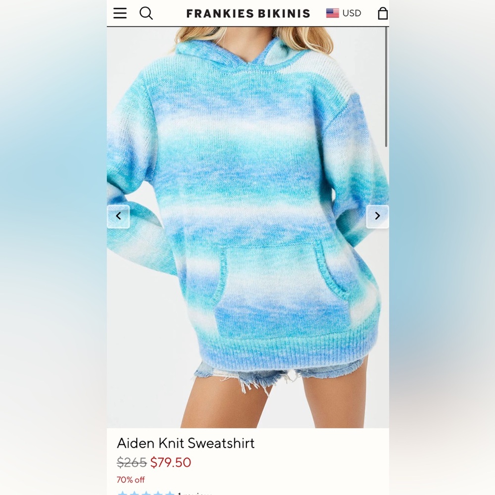 Frankies bikini Aiden knit hoodie